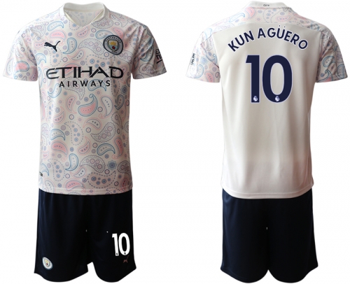 Men 2020-2021 club Manchester City away 10 white Soccer Jerseys