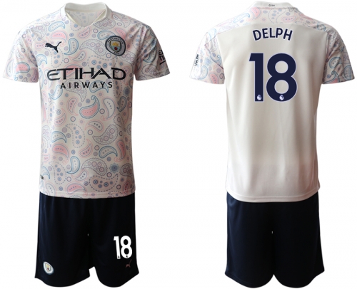 Men 2020-2021 club Manchester City away 18 white Soccer Jerseys