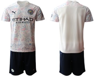 Men 2020-2021 club Manchester City away blank white Soccer Jerseys