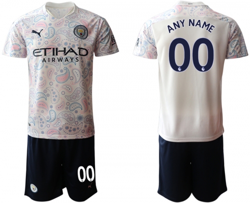 Men 2020-2021 club Manchester City away customized white Soccer Jerseys