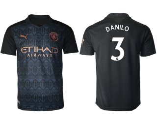 Men 2020-2021 club Manchester City away aaa version 3 black Soccer Jerseys