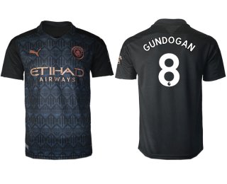 Men 2020-2021 club Manchester City away aaa version 8 black Soccer Jerseys