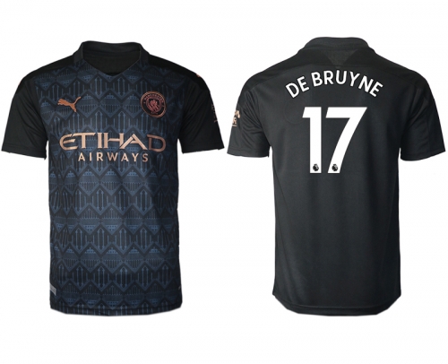 Men 2020-2021 club Manchester City away aaa version 17 black Soccer Jerseys