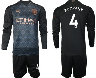 Men 2021 Manchester city home long sleeve 4 soccer jerseys