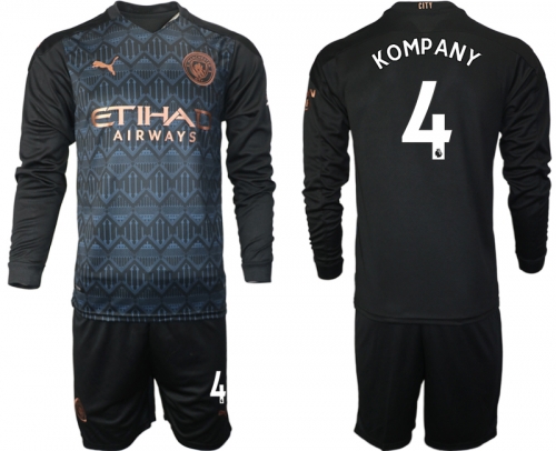 Men 2021 Manchester city home long sleeve 4 soccer jerseys