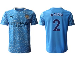 Men 2020-2021 club Manchester City home aaa version 2 blue Soccer Jerseys