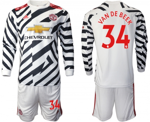 2021 Men Manchester united away long sleeve 34 soccer jerseys