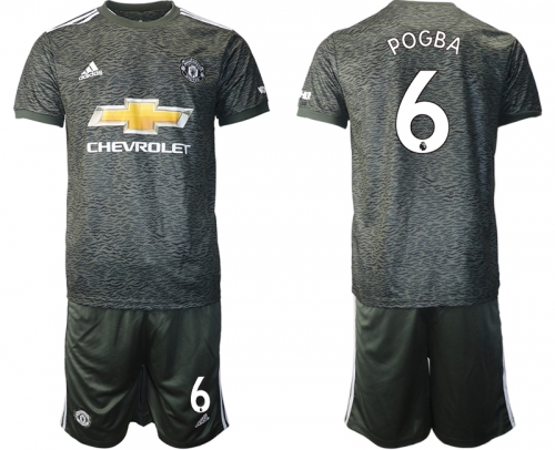 Men 2020-2021 club Manchester United away 6 black Soccer Jerseys