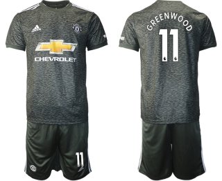 Men 2020-2021 club Manchester United away 11 black Soccer Jerseys