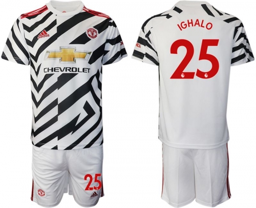 Men 2020-2021 club Manchester united away 25 white Soccer Jerseys