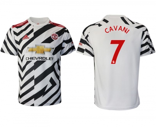 Men 2020-2021 club Manchester United away aaa version 7 white Soccer Jerseys