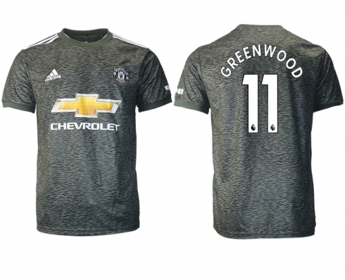 Men 2020-2021 club Manchester United away aaa version 11 black Soccer Jerseys