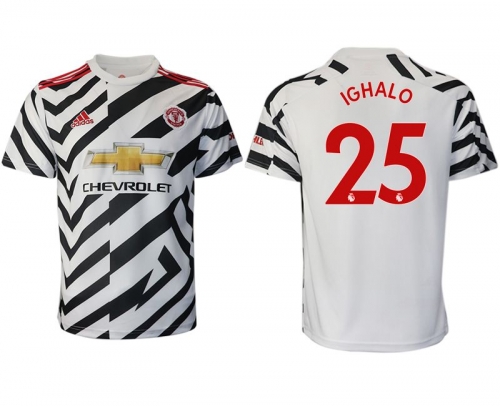 Men 2020-2021 club Manchester United away aaa version 25 white Soccer Jerseys