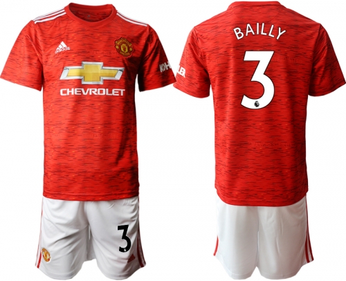 Men 2020-2021 club Manchester United home 3 red Soccer Jerseys