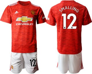 Men 2020-2021 club Manchester United home 12 red Soccer Jerseys