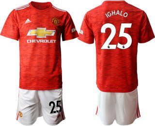 Men 2020-2021 club Manchester United home 25 red Soccer Jerseys