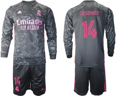 2021 Men Real Madrid away long sleeve 14 soccer jerseys