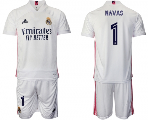 Men 2020-2021 club Real Madrid home 1 white Soccer Jerseys