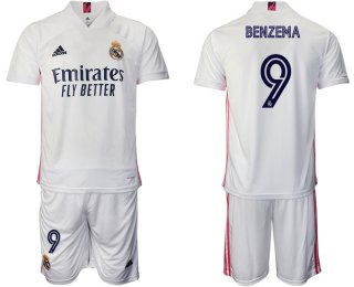 Men 2020-2021 club Real Madrid home 9 white Soccer Jerseys