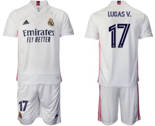 Men 2020-2021 club Real Madrid home 17 white Soccer Jerseys