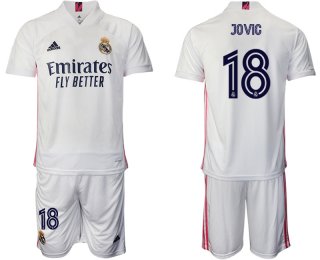 Men 2020-2021 club Real Madrid home 18 white Soccer Jerseys