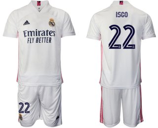 Men 2020-2021 club Real Madrid home 22 white Soccer Jerseys