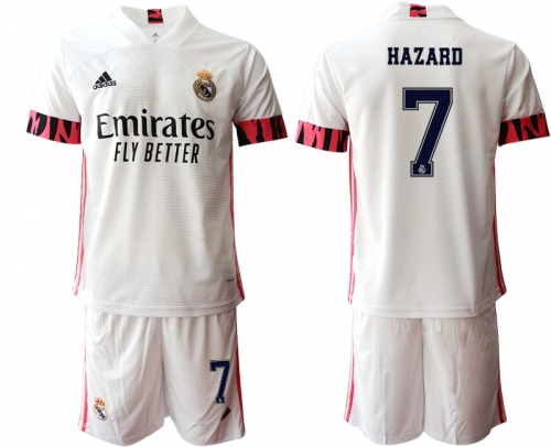 Men 2020-2021 club Real Madrid home 7 white Soccer Jerseys2