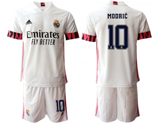 Men 2020-2021 club Real Madrid home 10 white Soccer Jerseys1