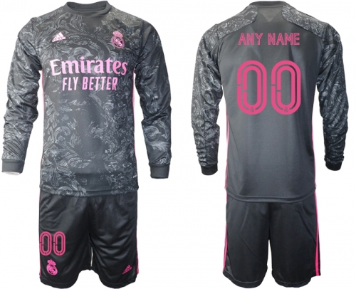 2021 Men Real Madrid away long sleeve any name soccer jerseys