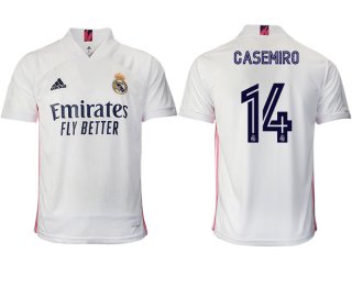 Men 2020-2021 club Real Madrid home aaa version 14 white Soccer Jerseys