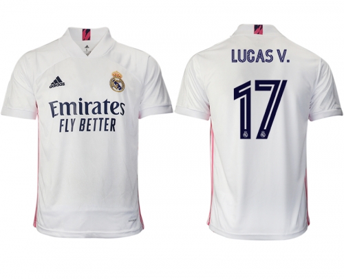 Men 2020-2021 club Real Madrid home aaa version 17 white Soccer Jerseys