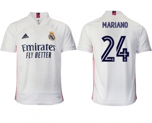 Men 2020-2021 club Real Madrid home aaa version 24 white Soccer Jerseys