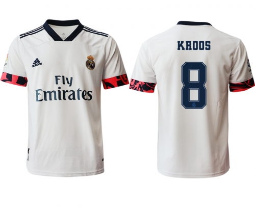 Men 2020-2021 club Real Madrid home aaa version 8 white Soccer Jerseys2