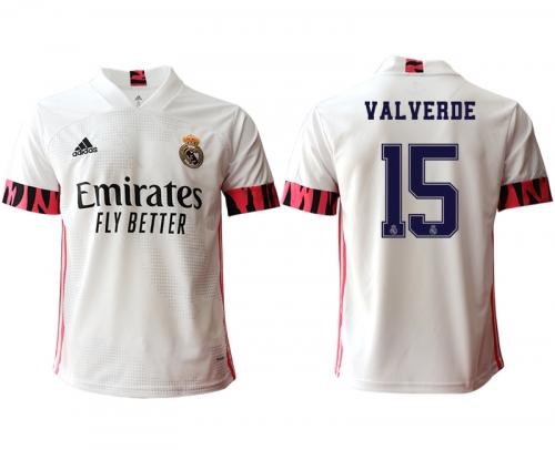 Men 2020-2021 club Real Madrid home aaa version 15 white Soccer Jerseys1