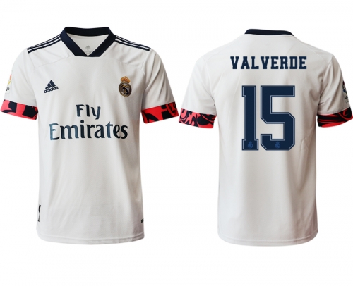 Men 2020-2021 club Real Madrid home aaa version 15 white Soccer Jerseys2