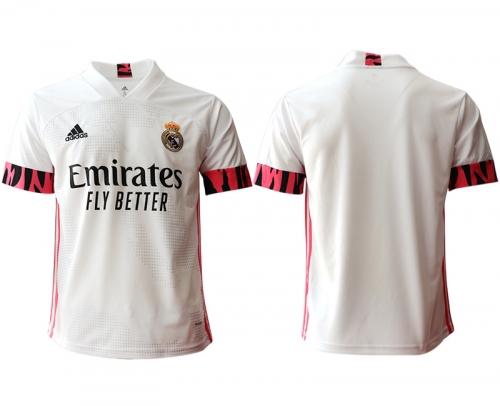 Men 2020-2021 club Real Madrid home aaa version blank white Soccer Jerseys1