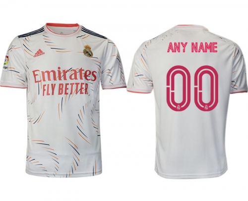 Men 2021-2022 Club Real Madrid home aaa version white customized Adidas Soccer Jersey