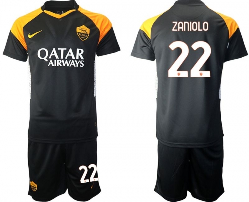 Men 2020-2021 club Rome away 22 black Soccer Jerseys