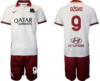 Men 2020-2021 Club Rome away white 9 Nike Soccer Jersey