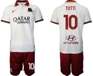 Men 2020-2021 Club Rome away white 10 Nike Soccer Jersey