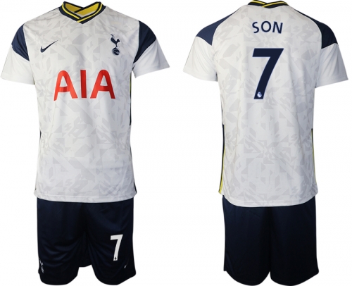 Men 2020-2021 club Tottenham home 7 white Soccer Jerseys