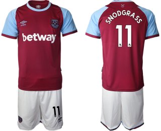 Men 2020-2021 club West Ham United home 11 red Soccer Jerseys