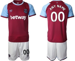 Men 2020-2021 club West Ham United home customized red Soccer Jerseys