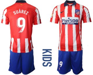 Youth 2020-2021 club Atletico Madrid home 9 red Soccer Jerseys1