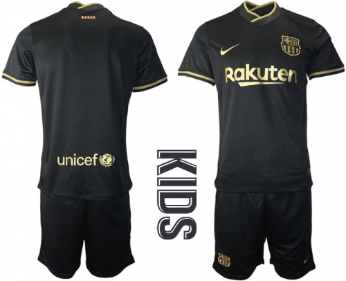 Youth 2020-2021 club Barcelona away blank black Soccer Jerseys