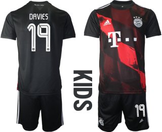 2021 Bayern Munich away youth 19 soccer jerseys