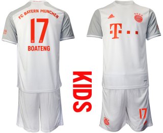 Youth 2020-2021 club Bayern Munich away white 17 Soccer Jerseys