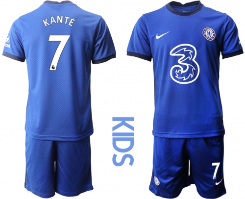 Youth 2020-2021 club Chelsea home 7 blue Soccer Jerseys