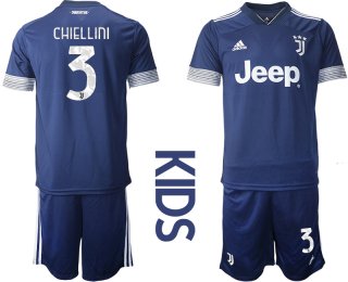 Youth 2020-2021 club Juventus away blue 3 Soccer Jerseys