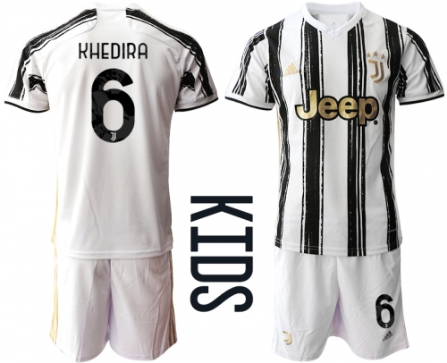 Youth 2020-2021 club Juventus home 6 white Soccer Jerseys